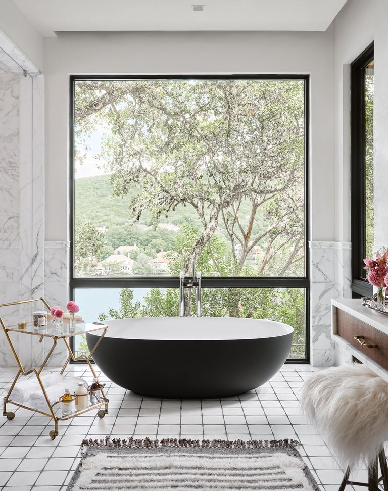 salle de bain avec baie vitrée décoration design salle de bain avec baie vitrée décoration design