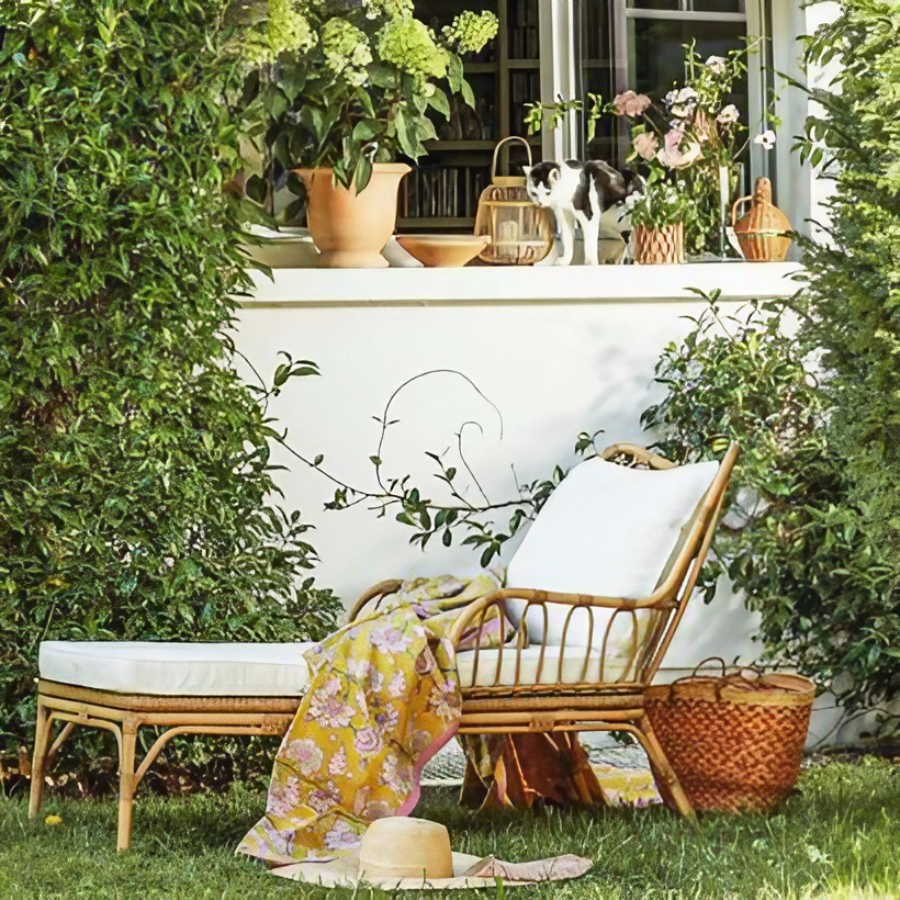 terrasse aménagée avec mobilier bambou terrasse aménagée avec mobilier bambou