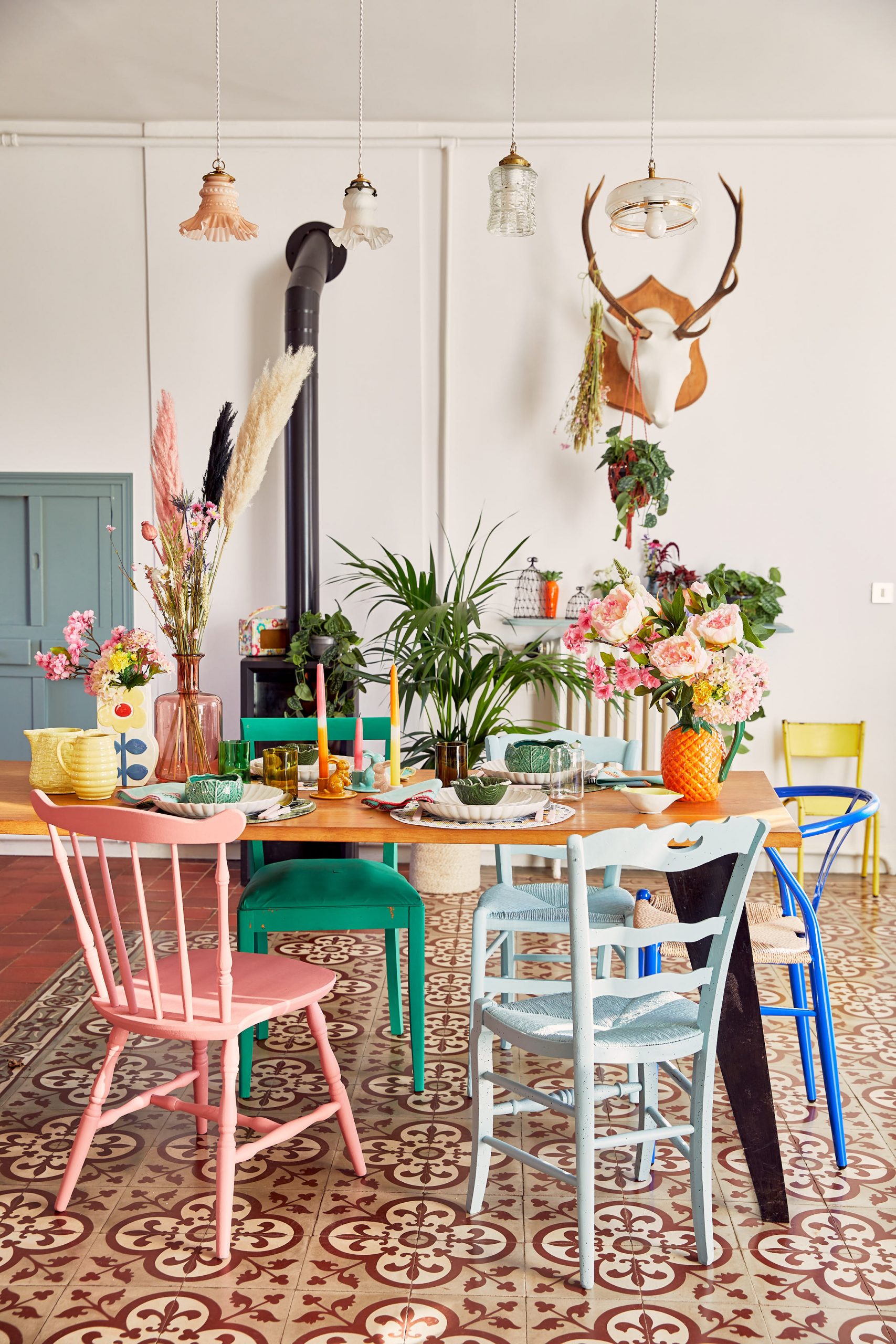 salle à manger rustique colorée Truffaut 2023 salle à manger rustique colorée Truffaut 2023