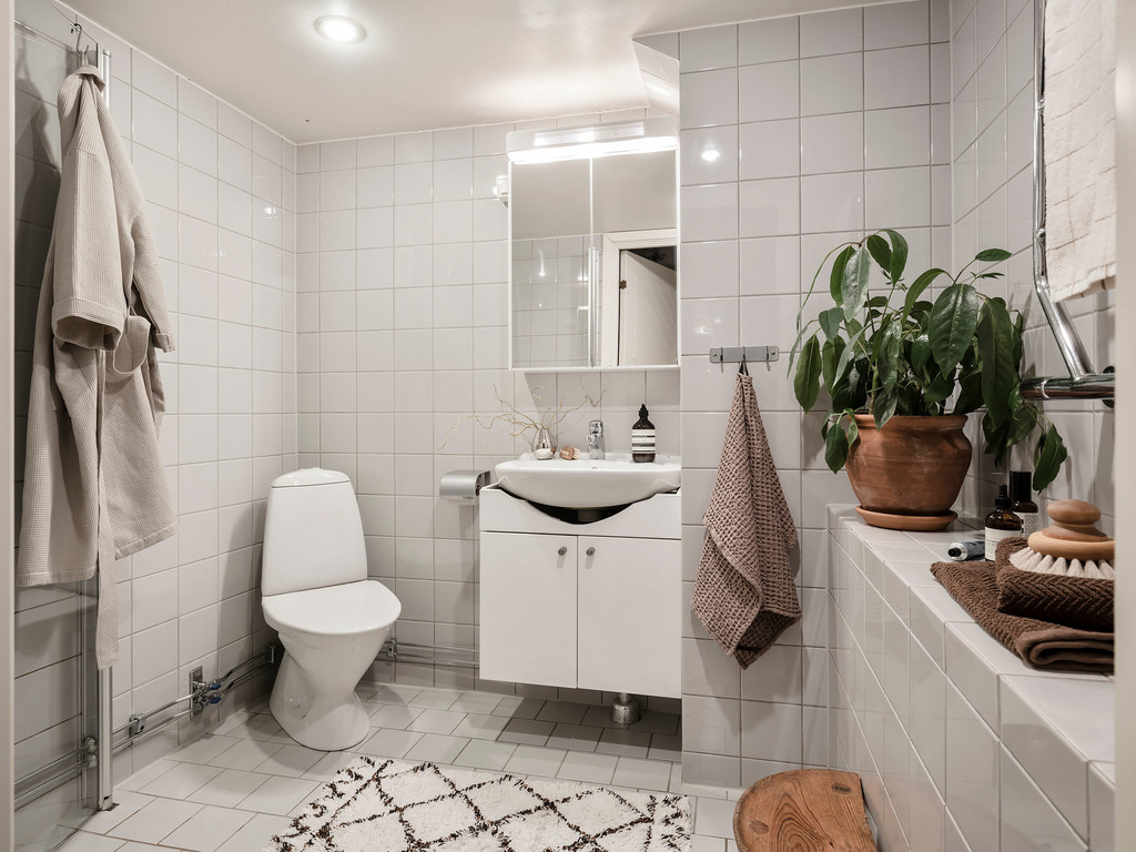 salle de bain blanche