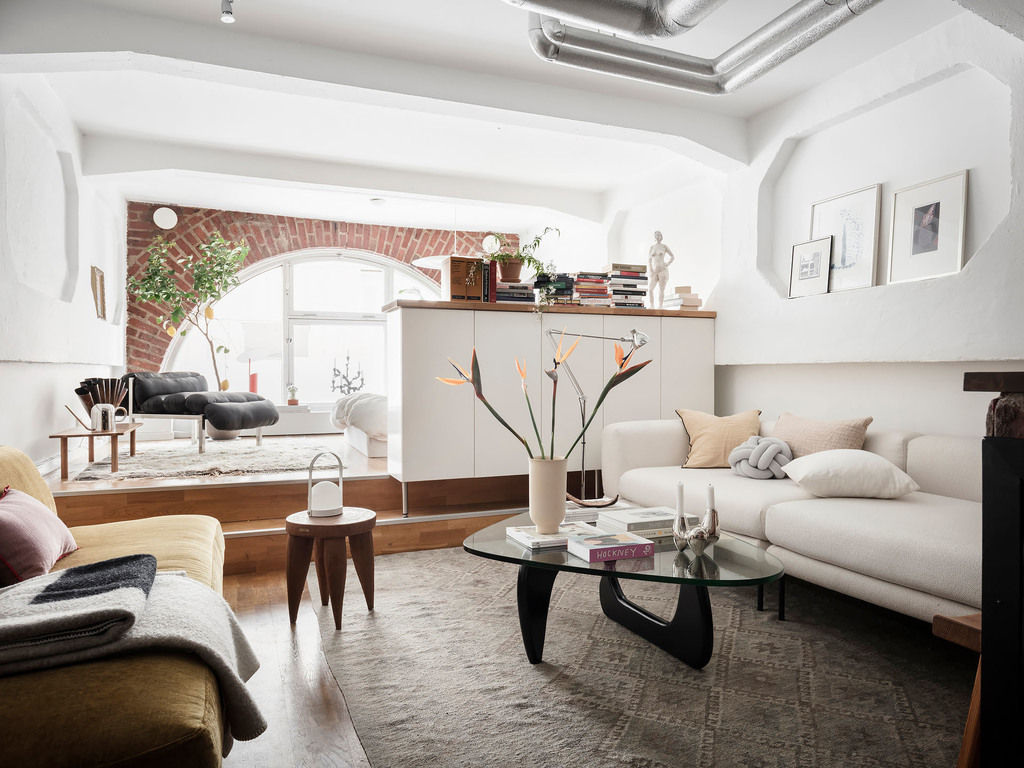 salon appartement 45m2 décoration scandinave