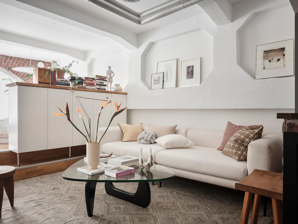 salon appartement 45m2 décoration scandinave