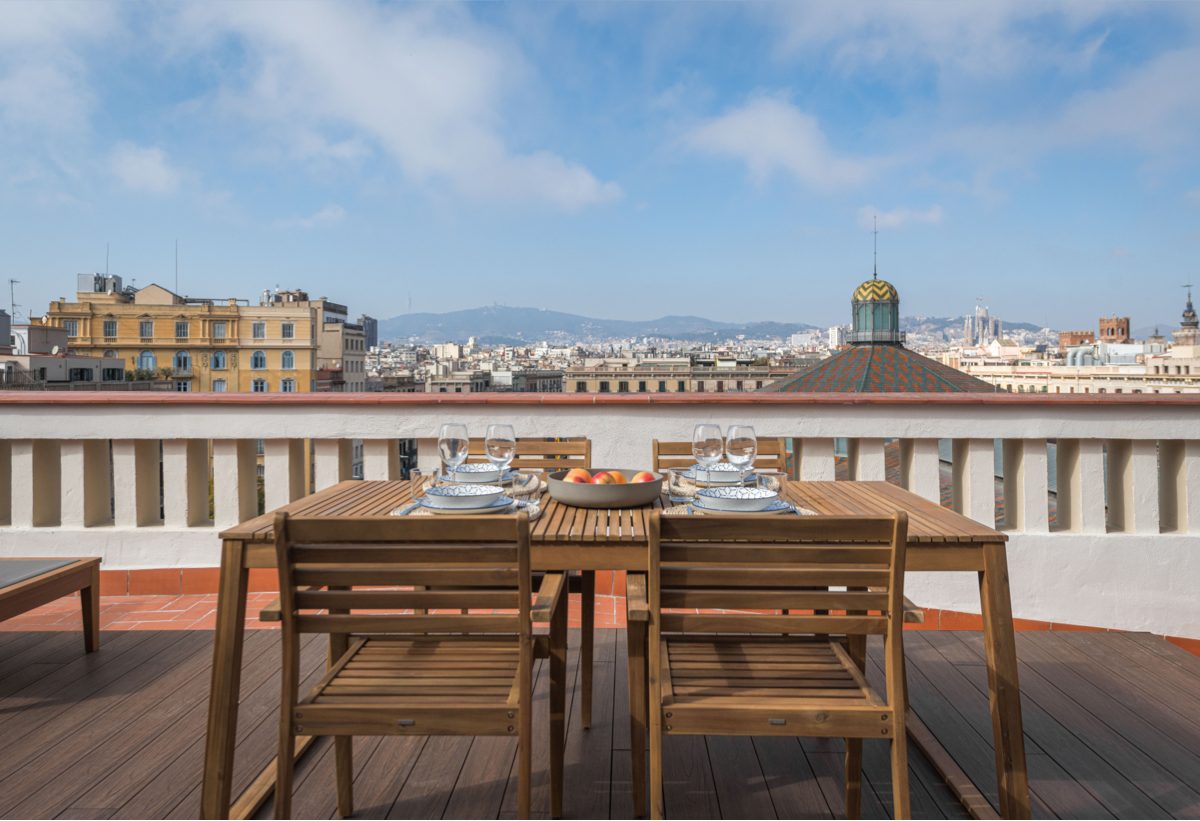 terrasse vue Barcelone terrasse vue Barcelone