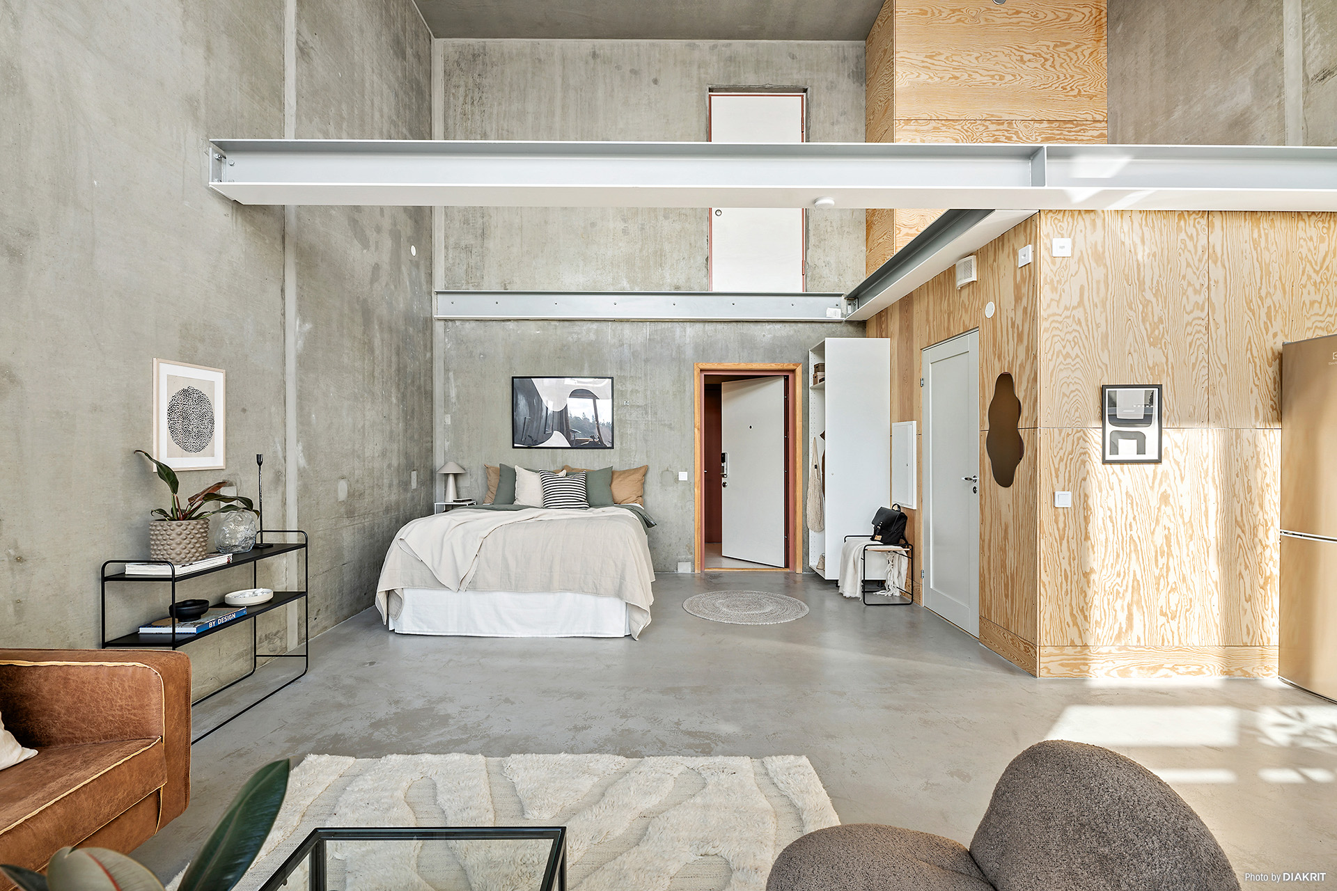 salon et chambre loft béton salon et chambre loft béton