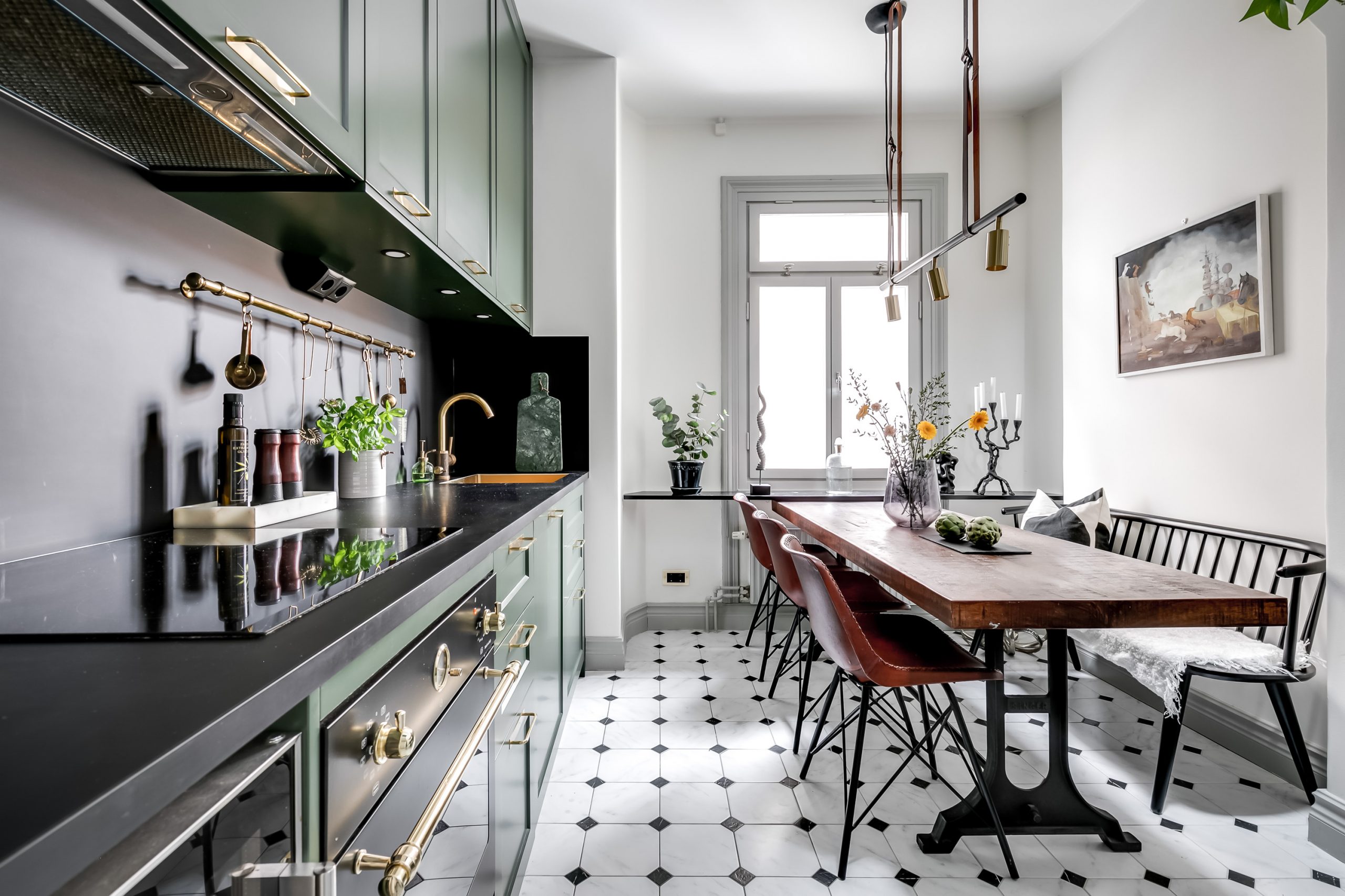 cuisine verte décoration scandinave