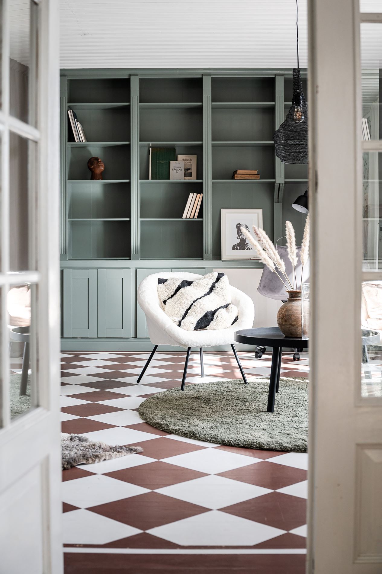 salon sol à damier rouge et blanc décoration scandinave salon sol à damier rouge et blanc décoration scandinave