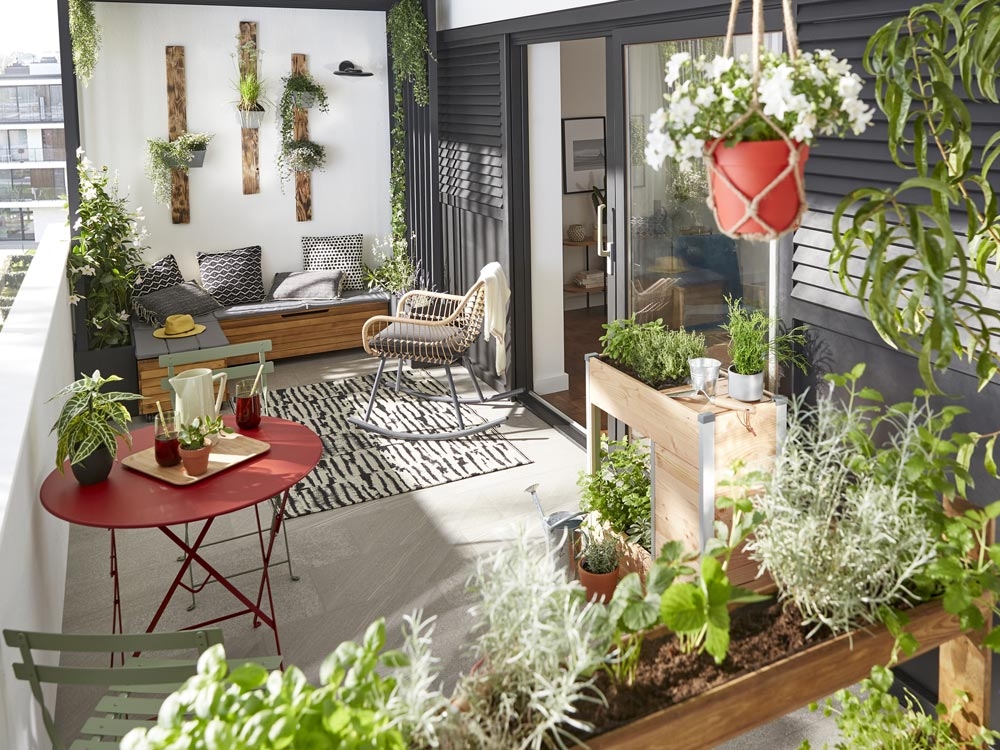 balcon aménagé avec plantes balcon aménagé avec plantes