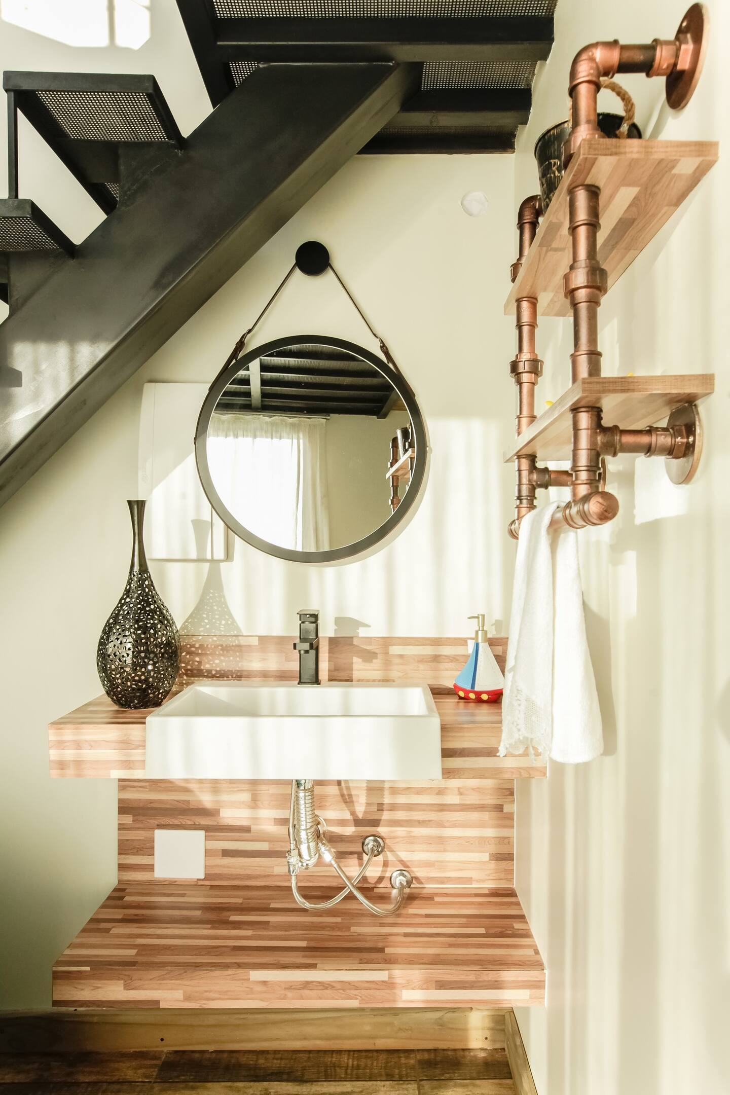 salle de bain industrielle