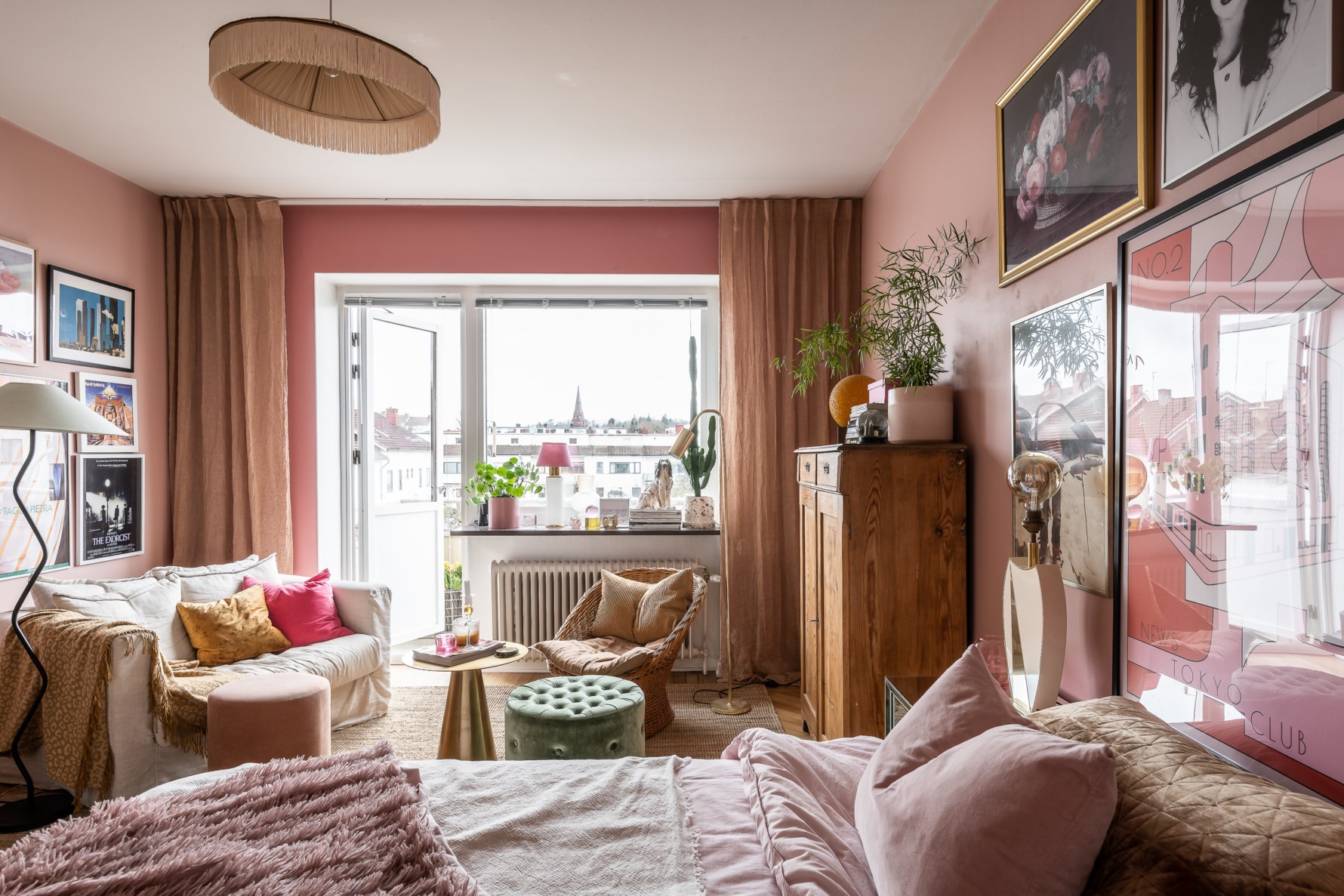 studio 35m2 décoration vintage rose studio 35m2 décoration vintage rose