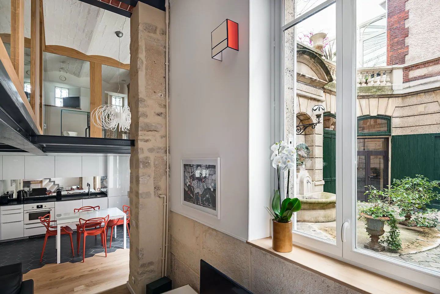 salon sur cour loft Paris