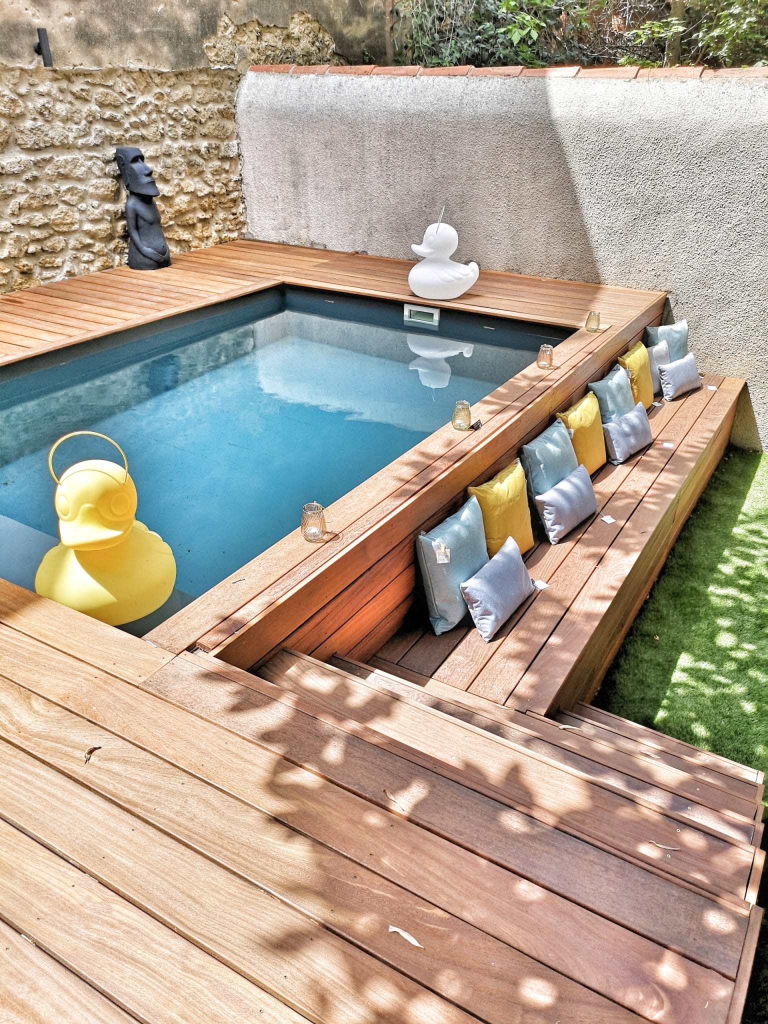 mini piscine intégrée dans terrasse bois jardin de ville mini piscine intégrée dans terrasse bois jardin de ville