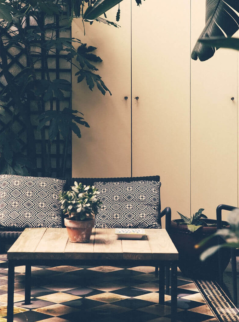 terrasse sol à damier appartement Paris terrasse sol à damier appartement Paris