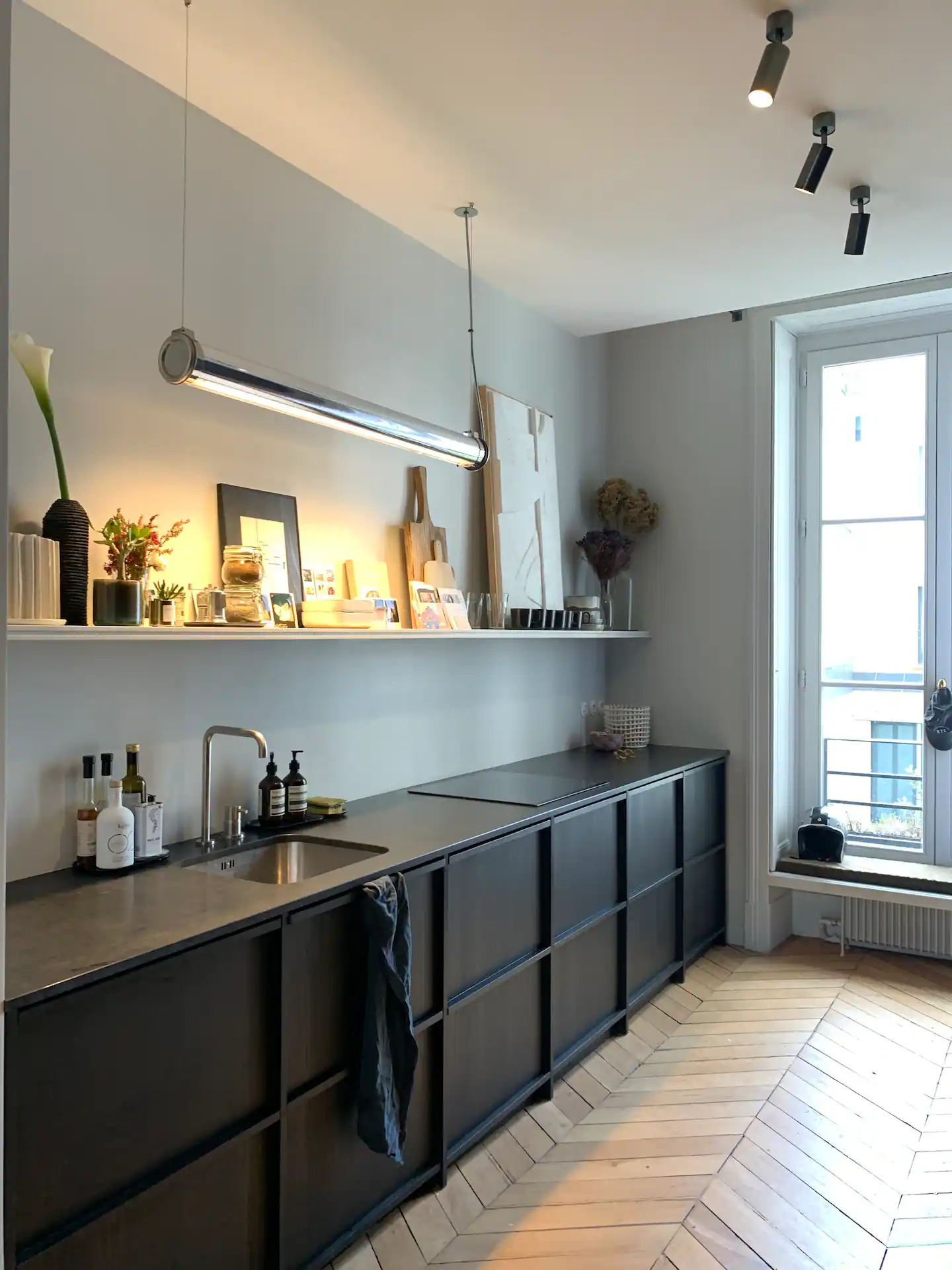 cuisine design avec parquet point de hongrie Paris cuisine design avec parquet point de hongrie Paris