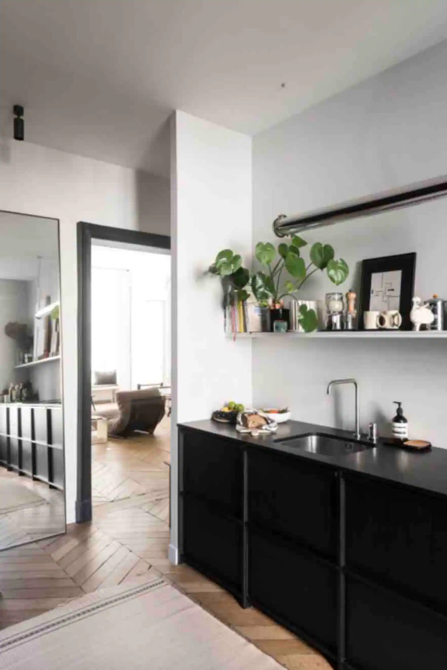 cuisine design avec parquet point de Hongrie cuisine design avec parquet point de Hongrie