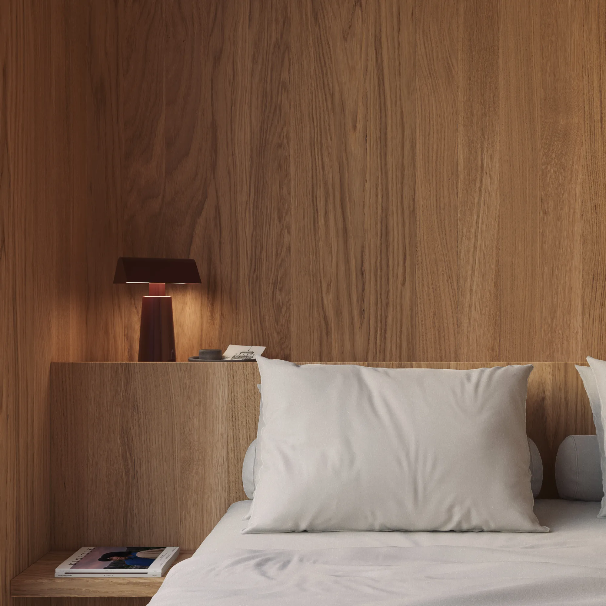 chambre mur en bois