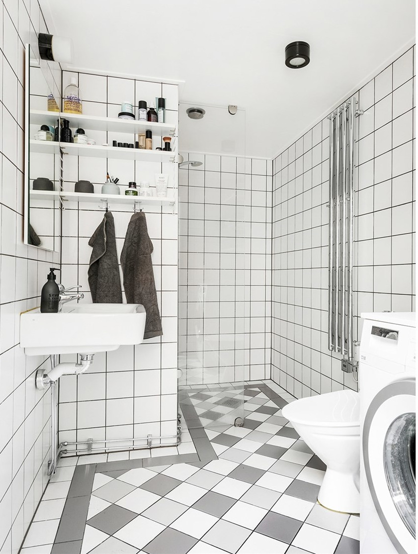 salle de bain blanche et grise salle de bain blanche et grise