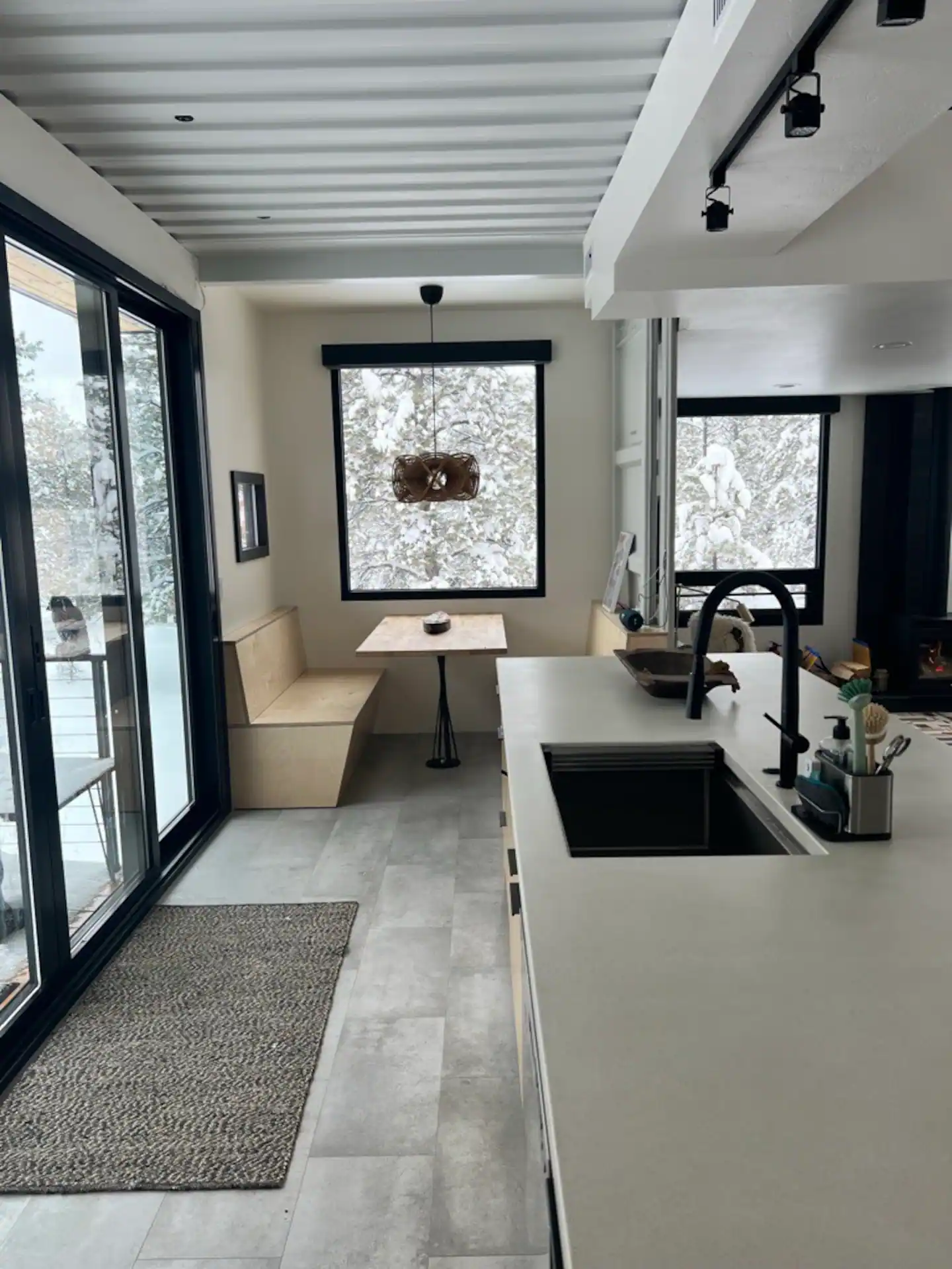 cuisine bois design maison container