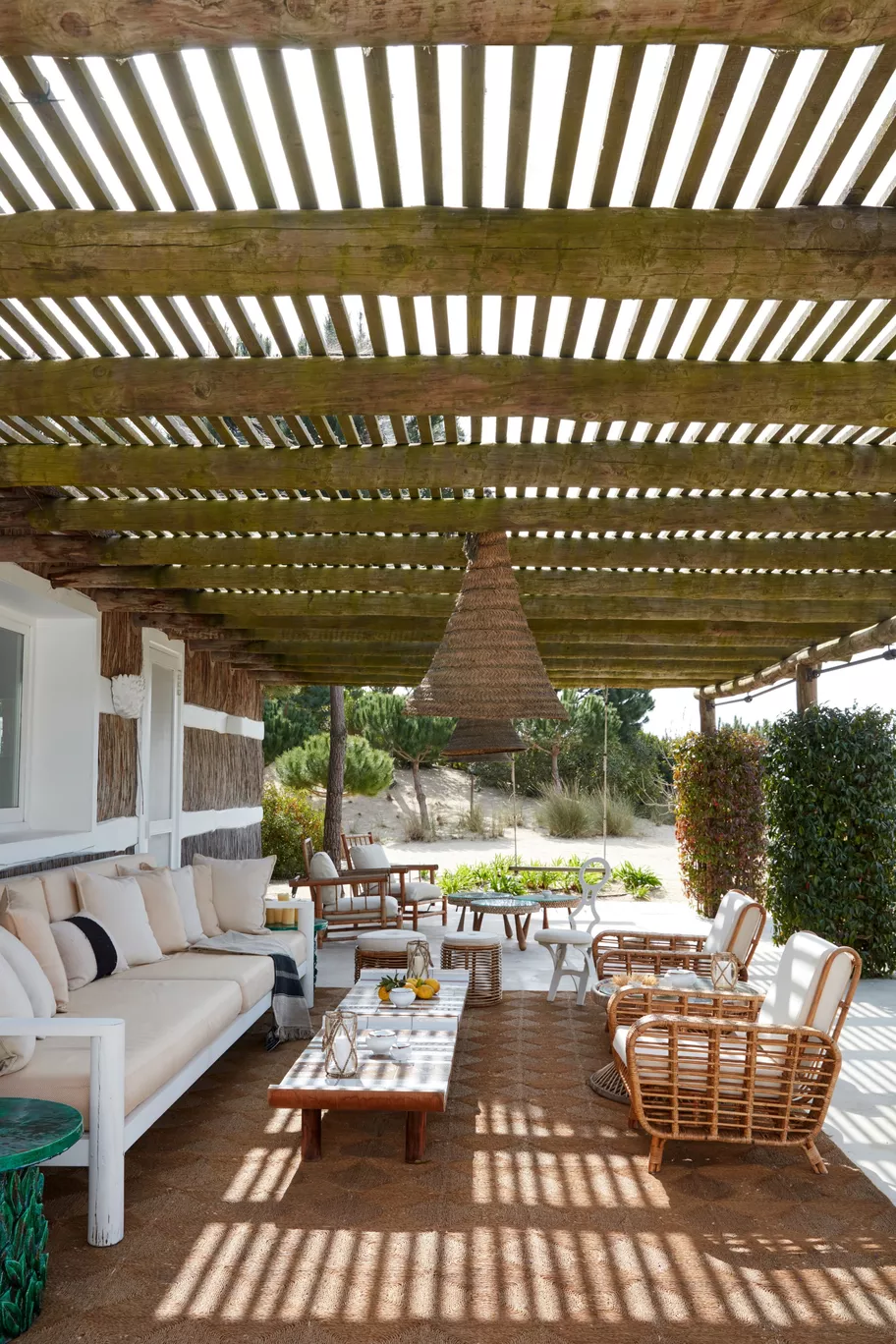 terrasse avec pergola bois