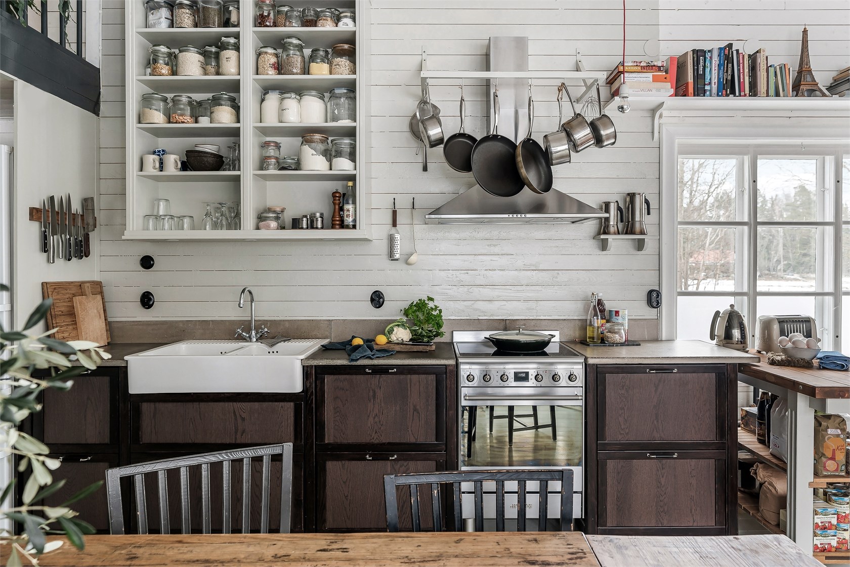 cuisine décoration scandinave maison de campagne en bois