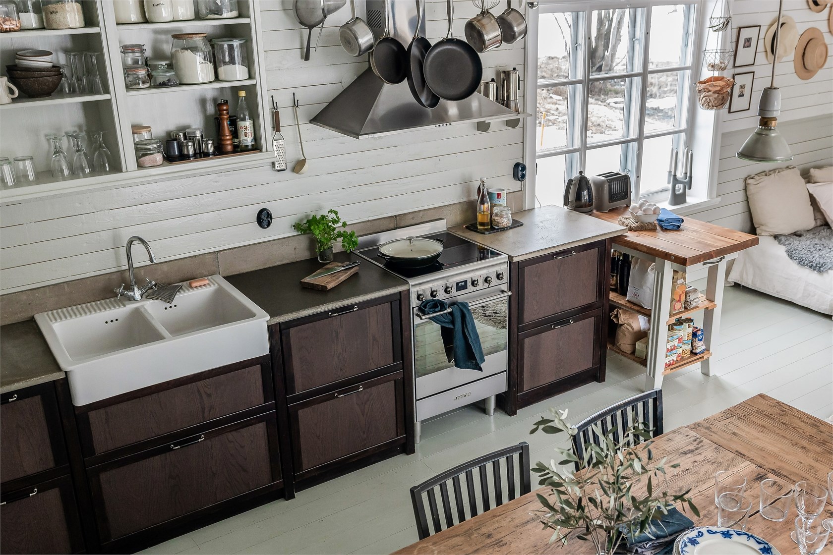 cuisine décoration scandinave maison de campagne en bois
