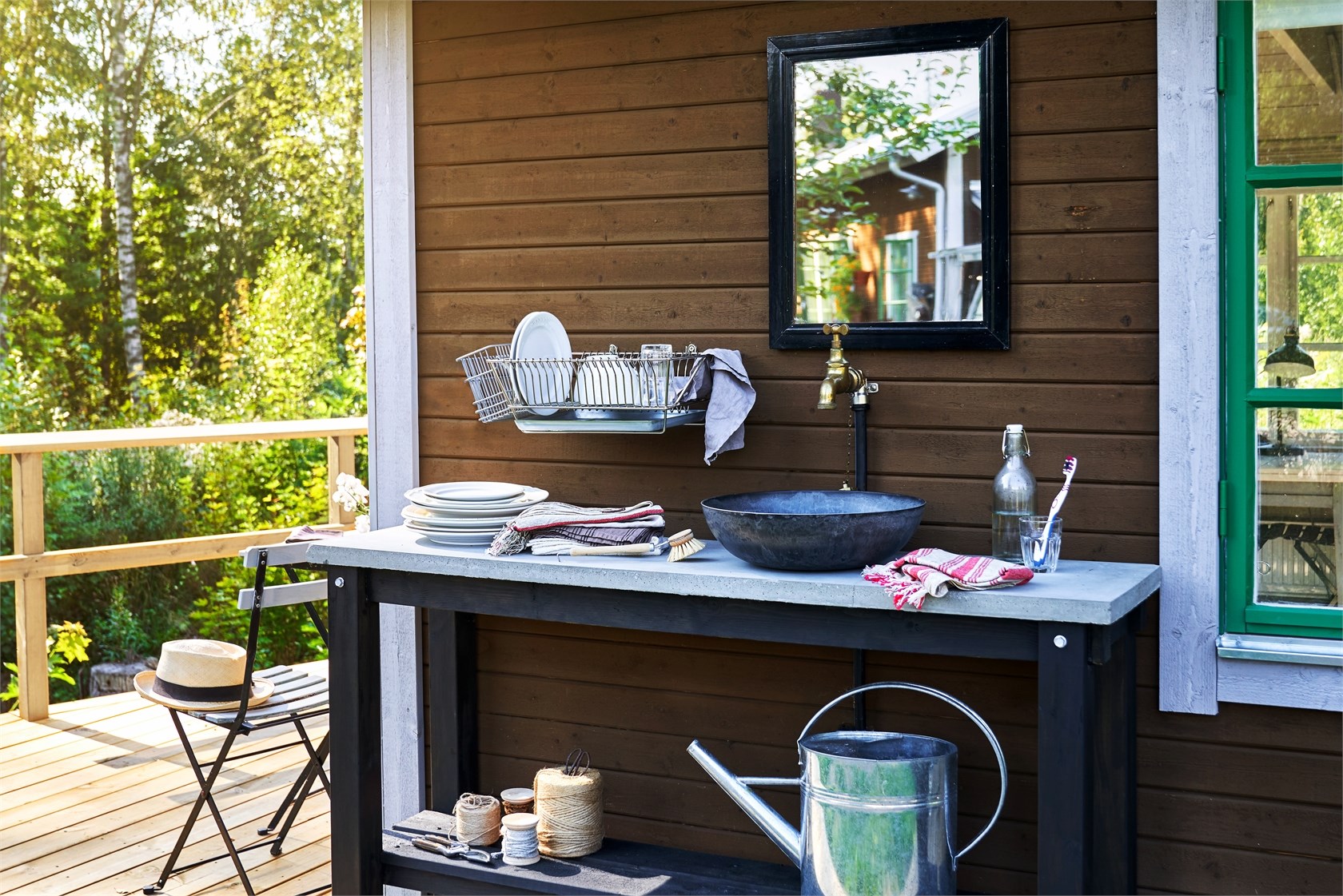 terrasse avec cuisine d'été