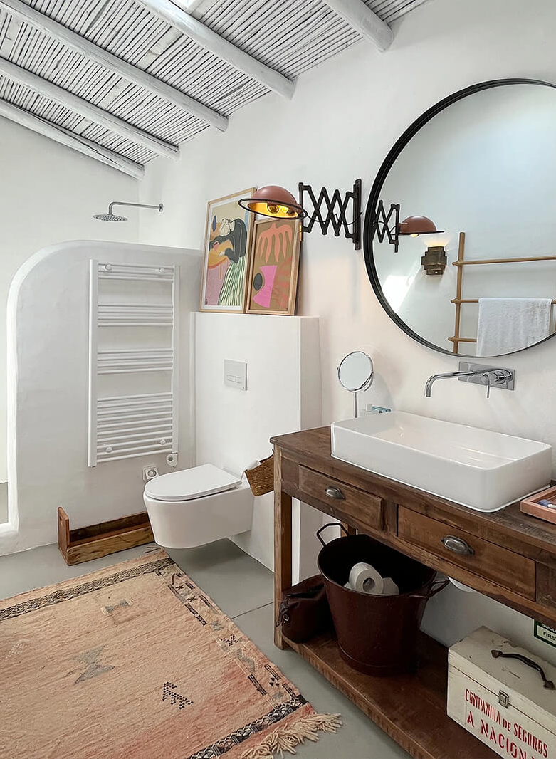 salle de bain décoration rustique chic