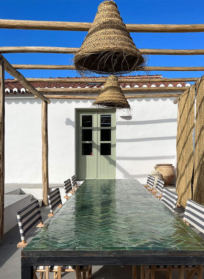 terrasse avec pergola bois
