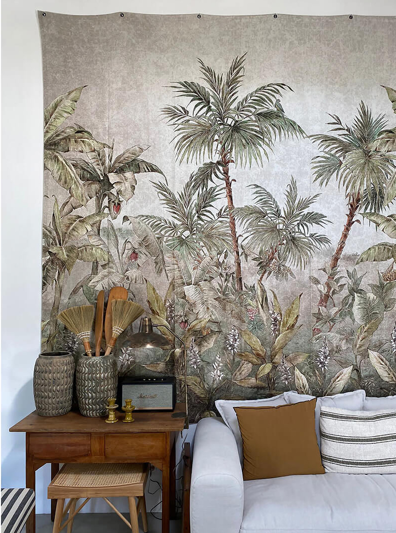 salon avec panoramique exotique