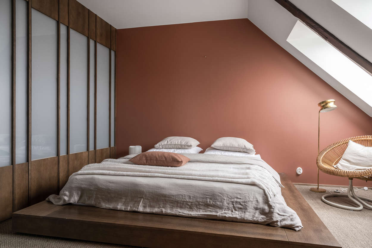 chambre terracotta décoration contemporaine inspiration japonaise chambre terracotta décoration contemporaine inspiration japonaise