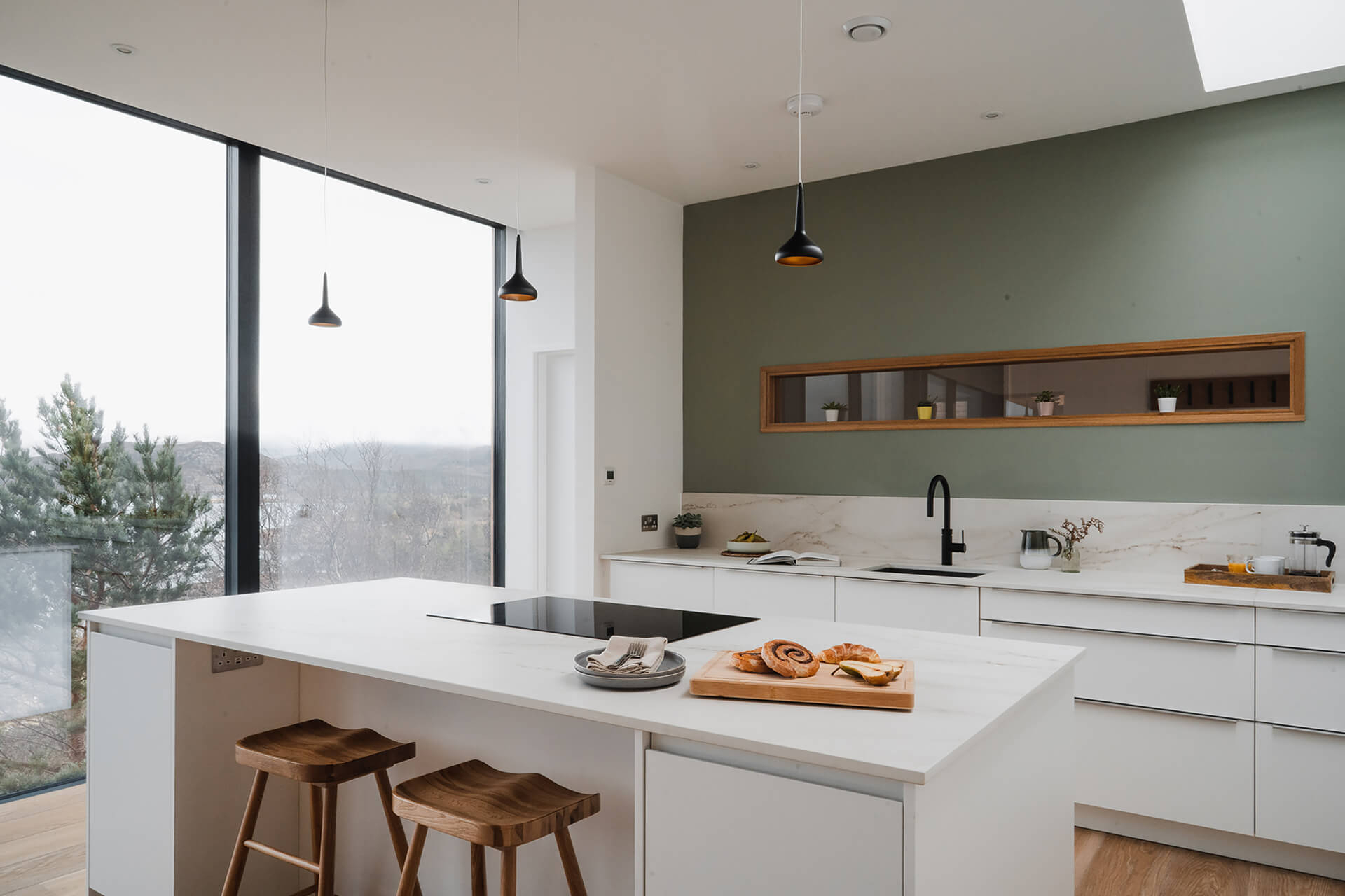 cuisine ouverte blanche mur vert cuisine ouverte blanche mur vert