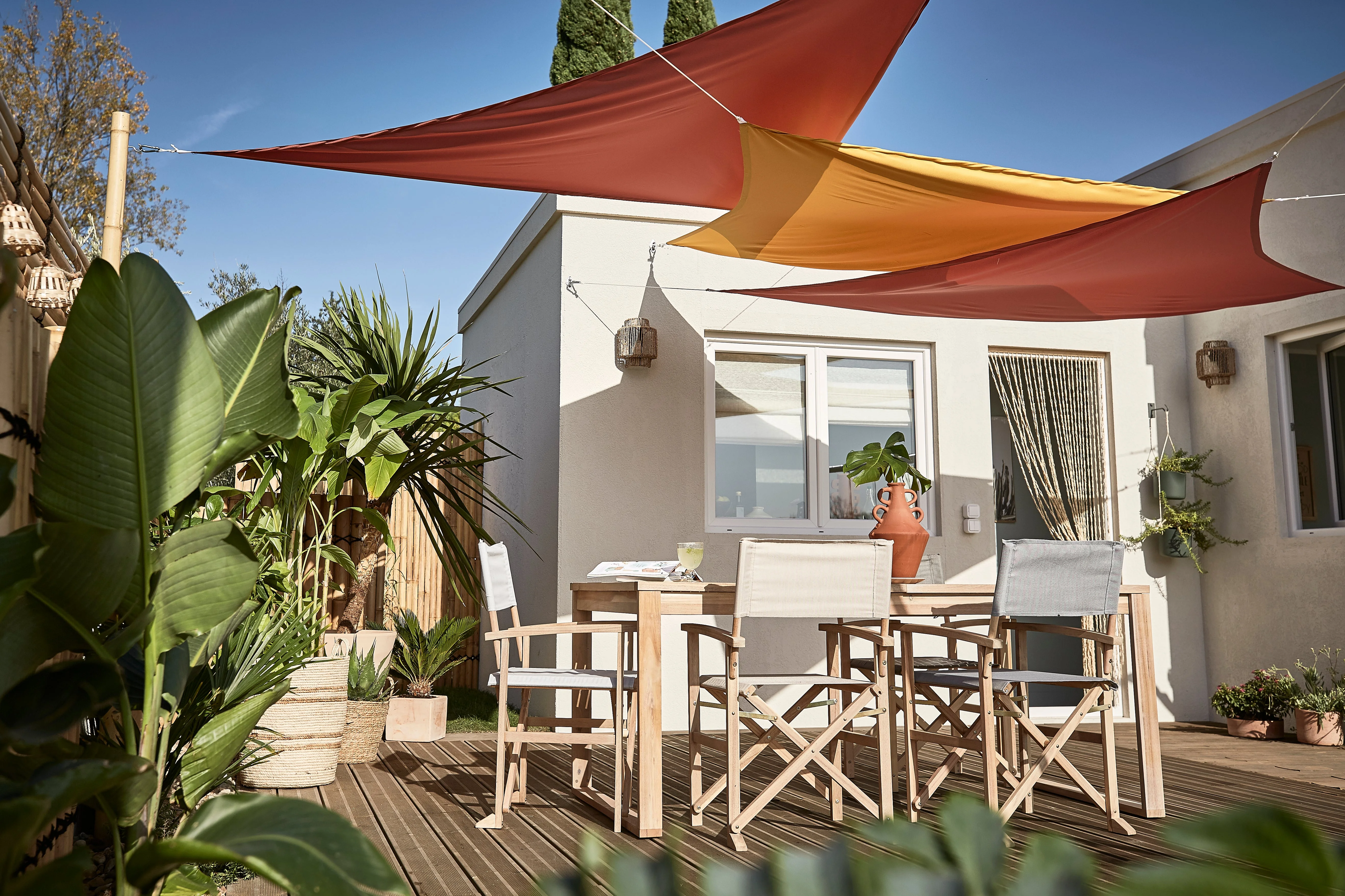 terrasse avec voile d terrasse avec voile d'ombrage