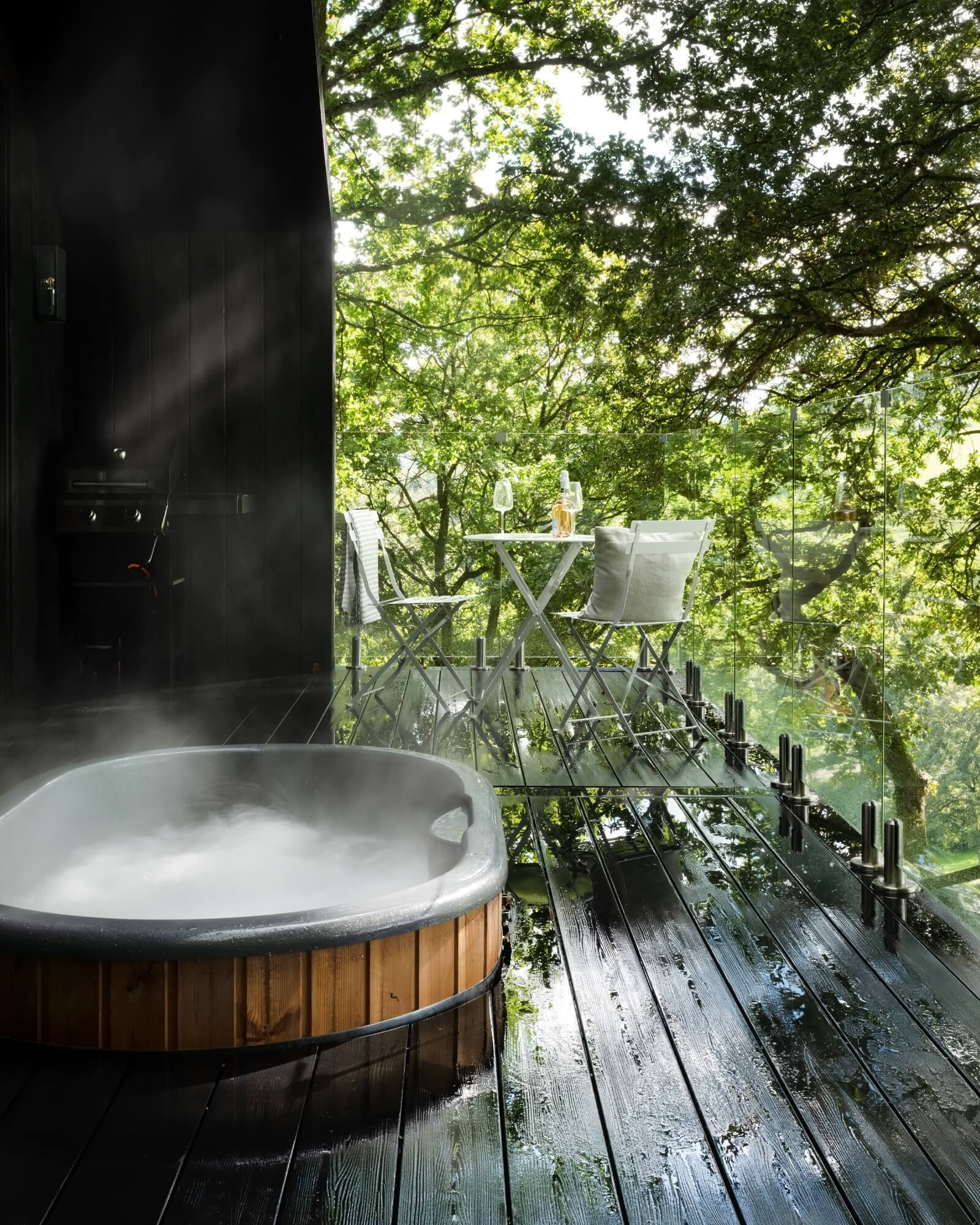 terrasse avec spa maison en bois terrasse avec spa maison en bois