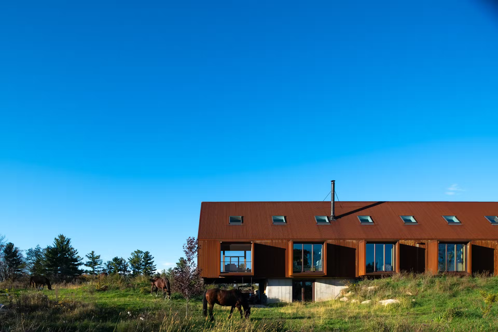 maison contemporaine acier corten
