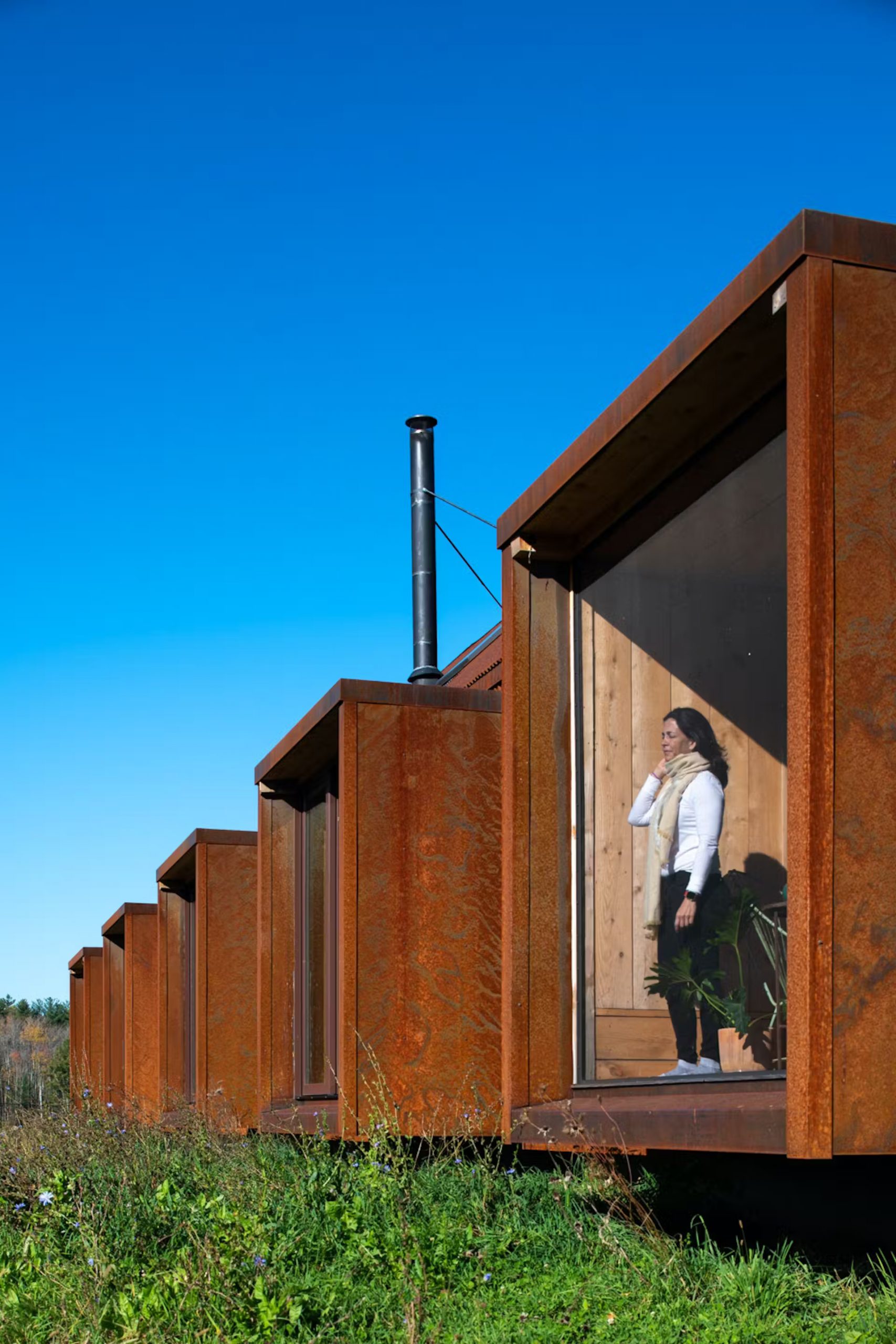 maison contemporaine acier corten