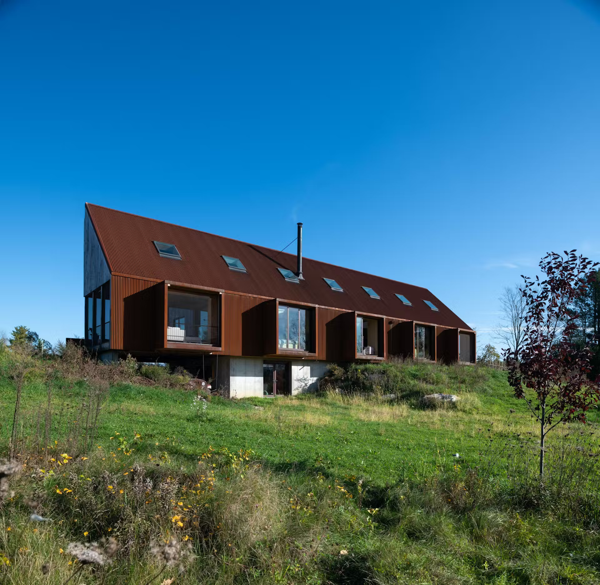 maison contemporaine acier corten