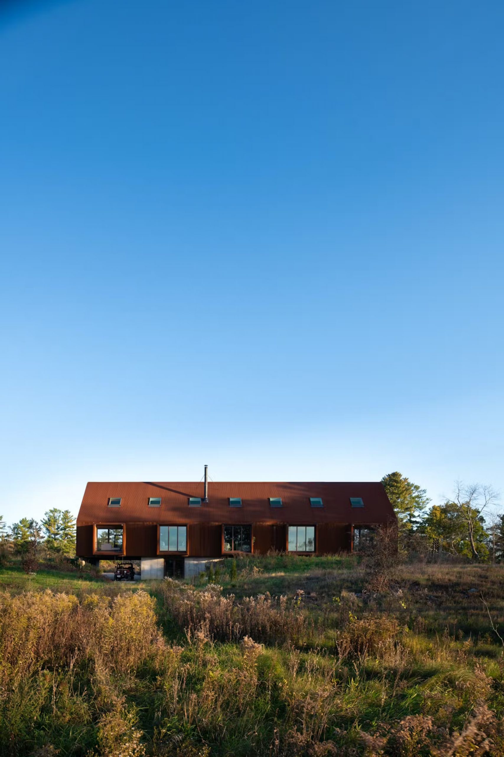 maison contemporaine acier corten