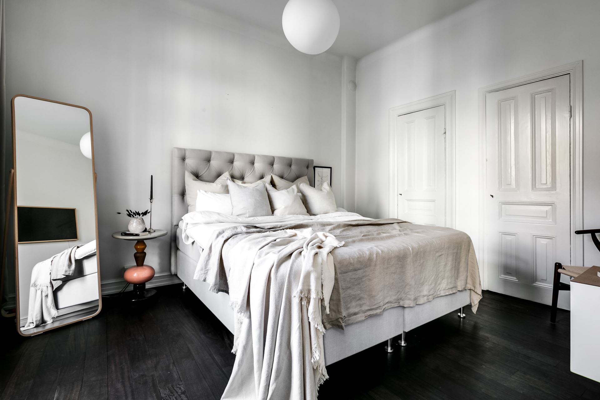 chambre décoration grise