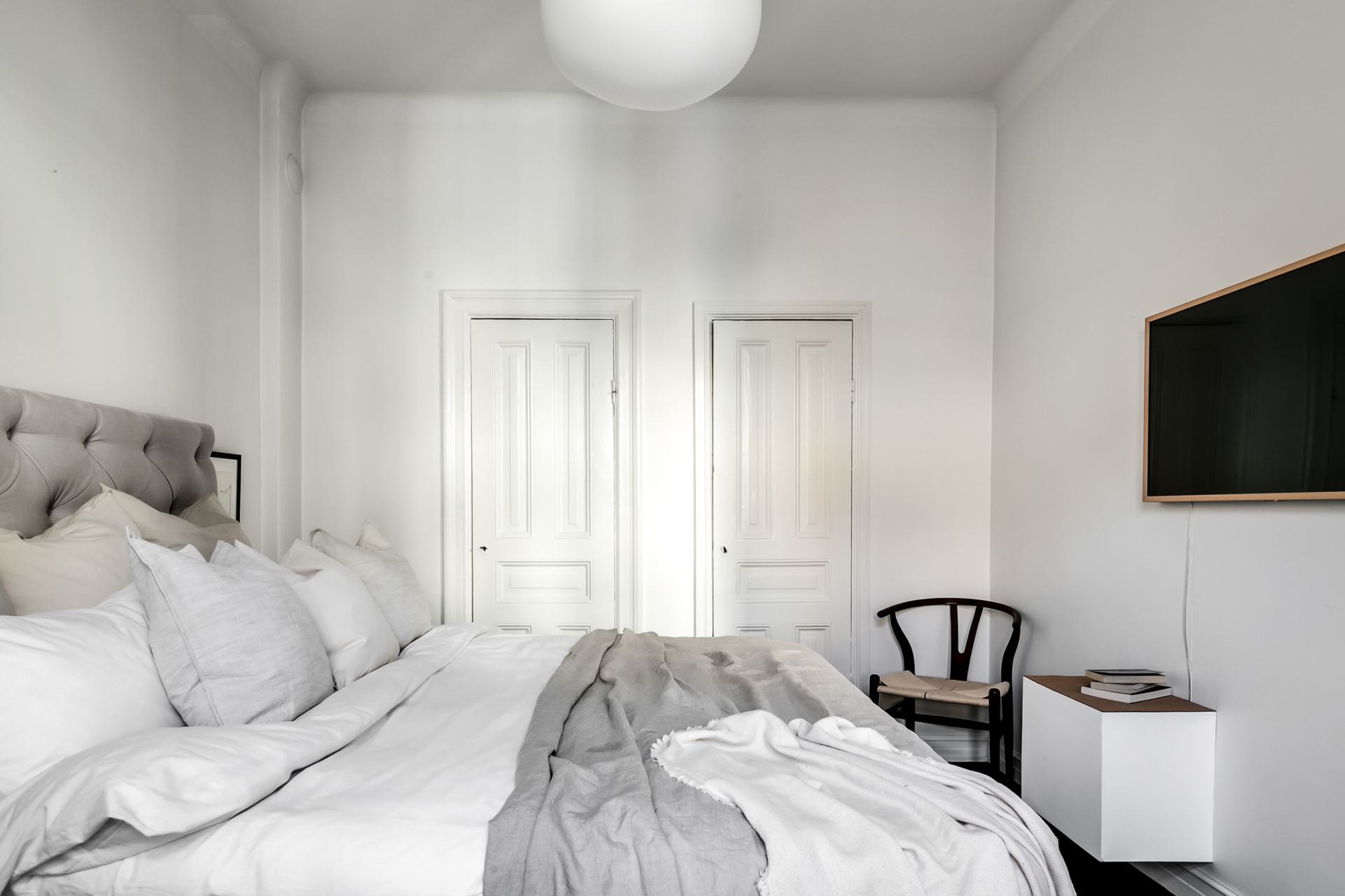 chambre décoration grise