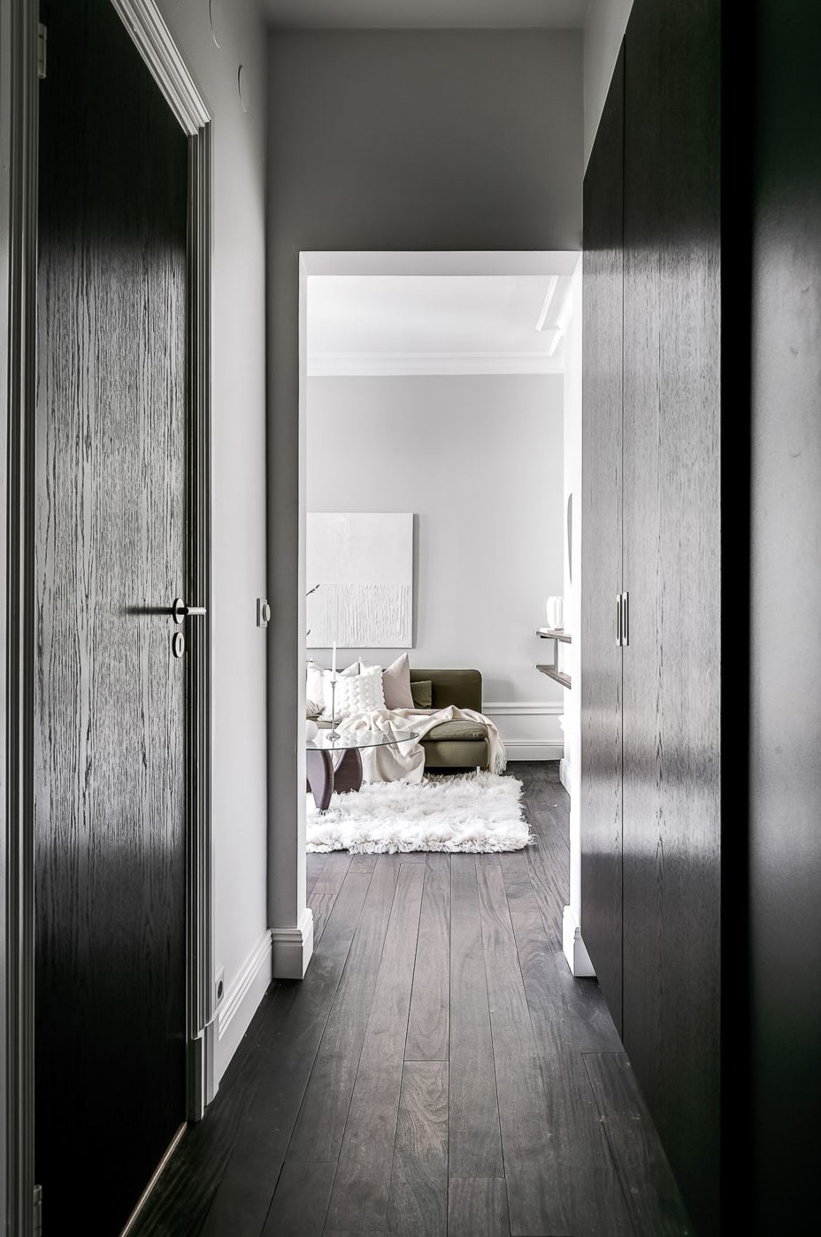 entrée sol parquet sombre