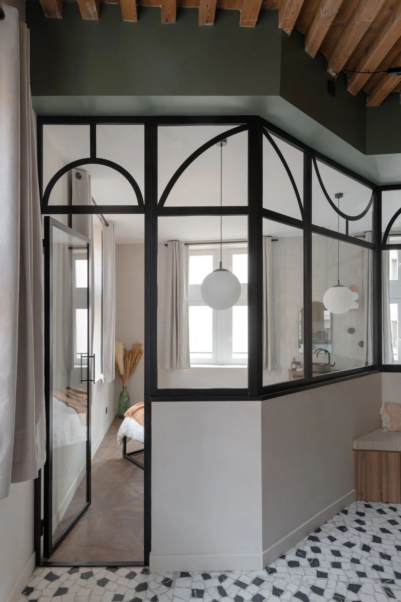 chambre avec verrière