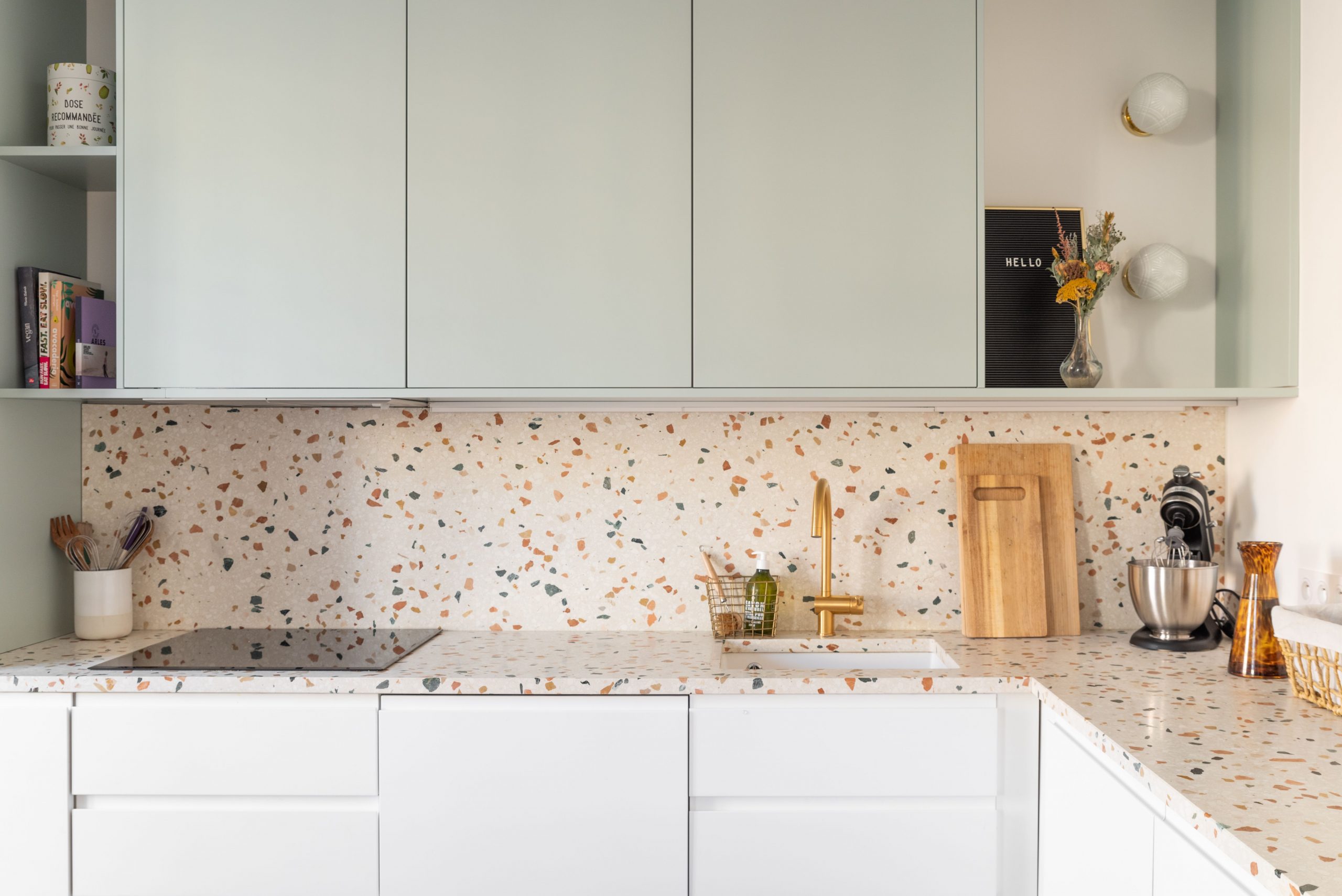 cuisine ouverte décoration contemporaine terrazzo cuisine ouverte décoration contemporaine terrazzo