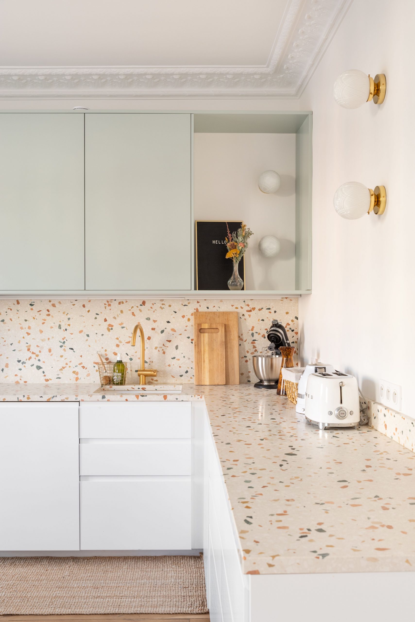 cuisine ouverte décoration contemporaine terrazzo cuisine ouverte décoration contemporaine terrazzo