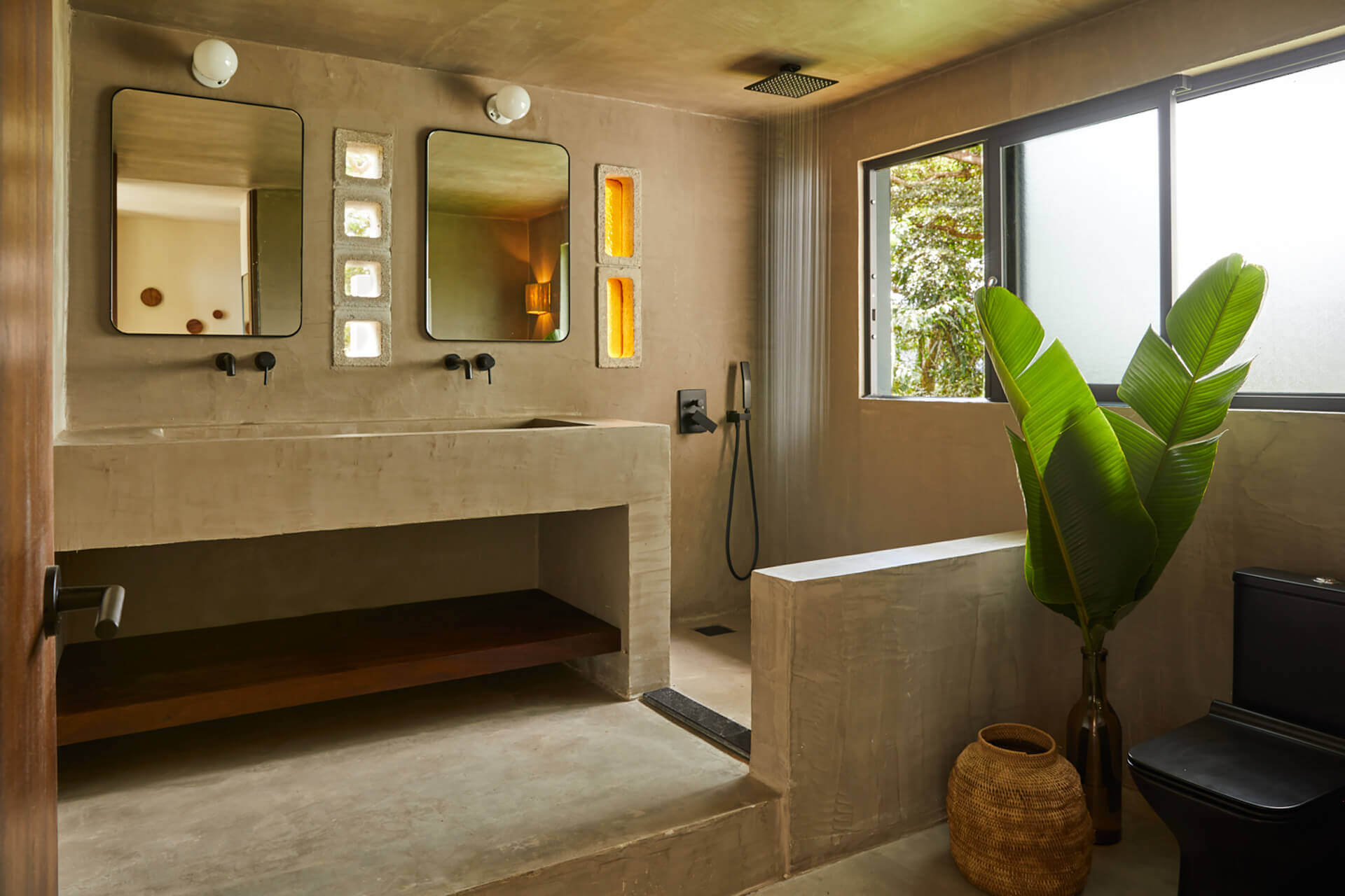 salle de bain béton