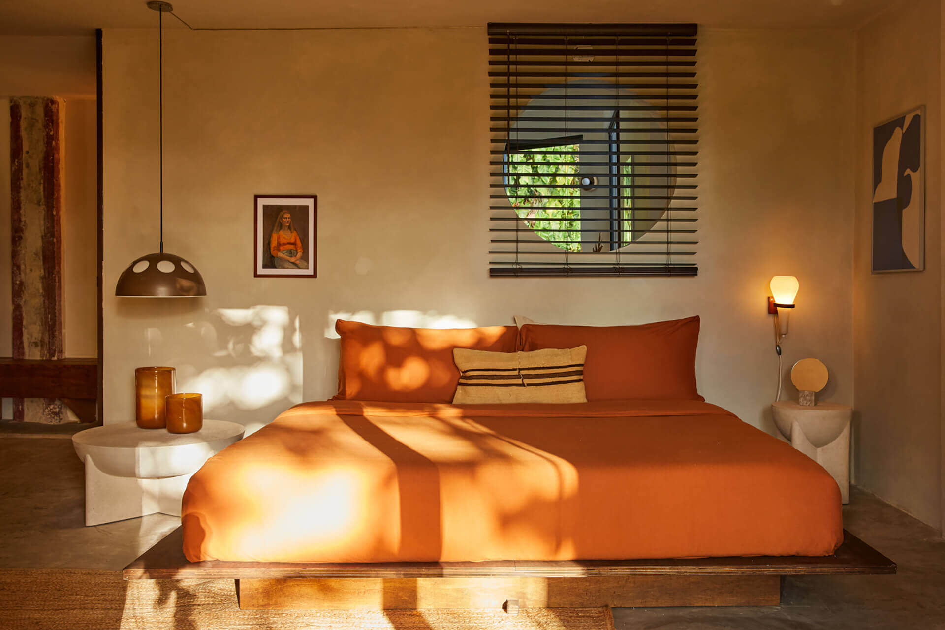 chambre décoration orange