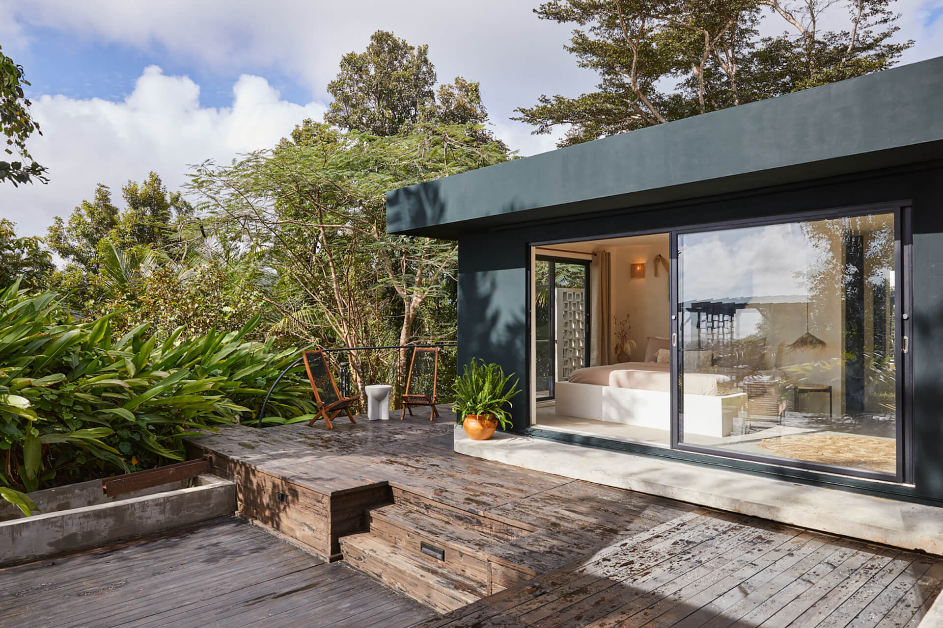 terrasse bois maison contemporaine