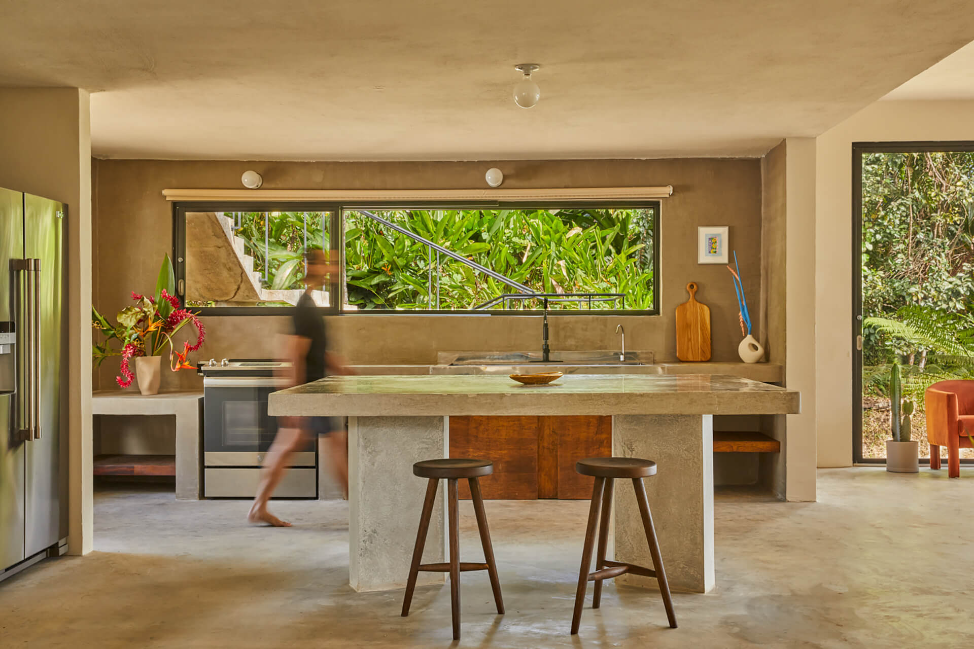 cuisine béton et bois