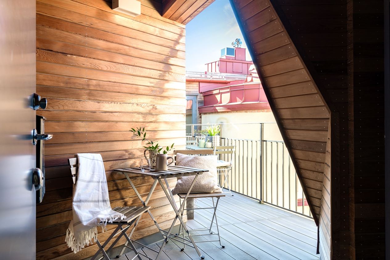 terrasse studio mansardé