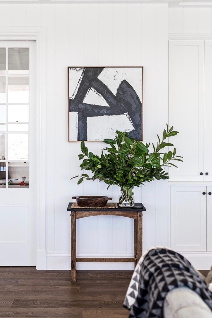 salon avec console bois ancienne