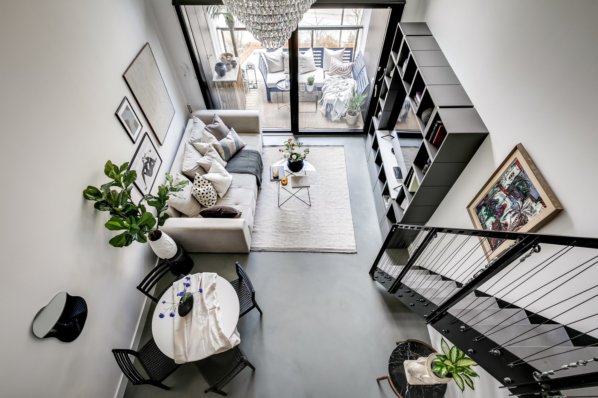 salon petit duplex 52m2 décoration design