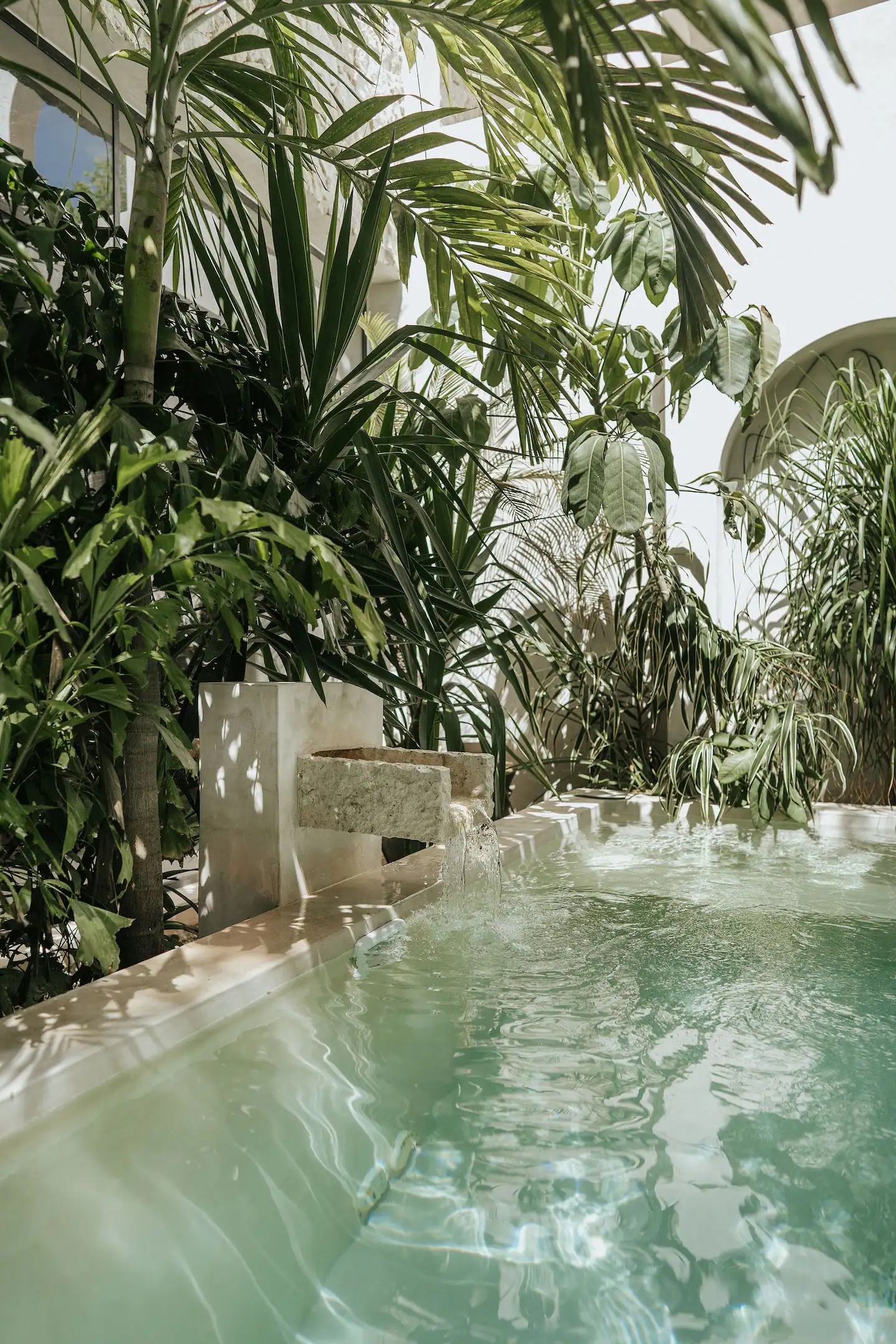 jardin appartement sur deux niveaux avec piscine